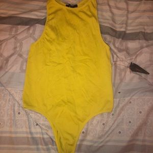 Yellow body suit